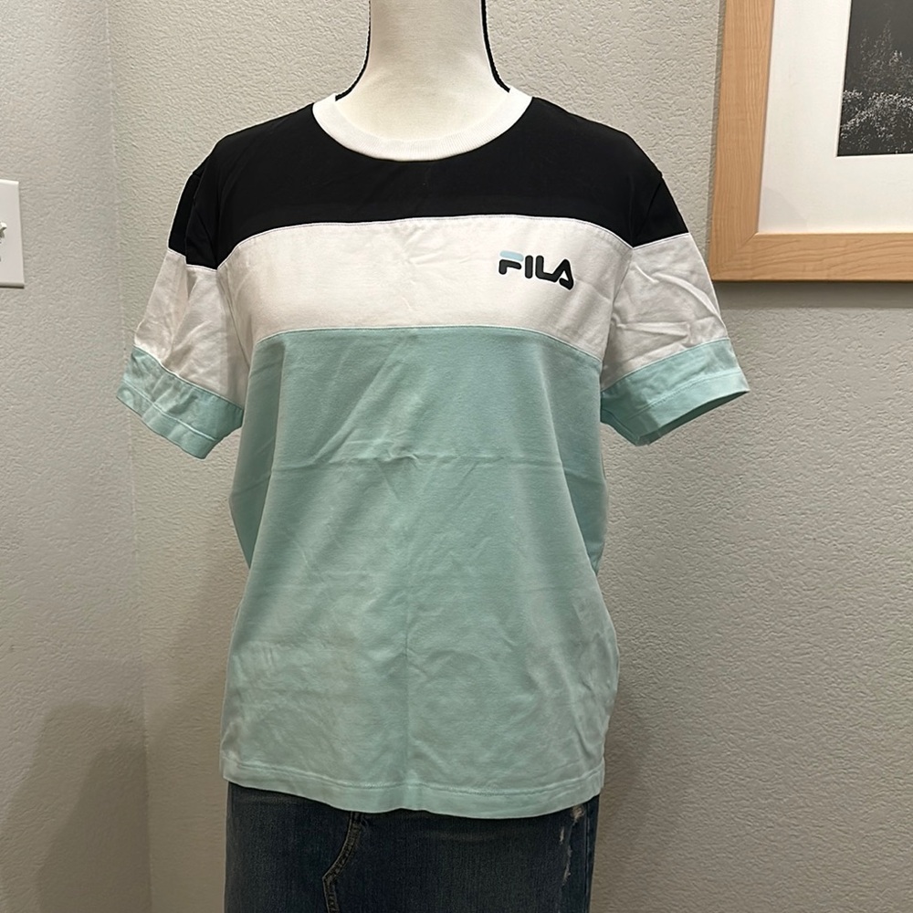 Fila Color-Block Short-Sleeved T-Shirt EUC